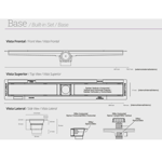 Imagen de ELLEVE Receptaculo c/sifón tapa oculta 70cm Smart