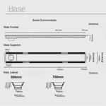 Imagen de ELLEVE Rejilla tapa gold 50cm VERSATILA