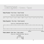 Imagen de ELLEVE Receptaculo tapa inox negro mate 50cm salida central Versatile
