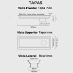 Imagen de ELLEVE Receptaculo tapa ac inox gold 25cm Tiny