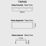 Imagen de ELLEVE Receptaculo tapa ac inox negro mate 25cm Tiny