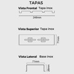 Imagen de ELLEVE Receptaculo tapa inox satinado 25cm perforado Tiny