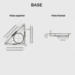 Imagen de ELLEVE Receptaculo tapa inox negro mate Vertex
