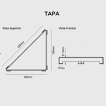 Imagen de ELLEVE Receptaculo tapa inox pulido Vertex