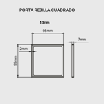 Imagen de ELLEVE Soporte de receptaculos cuadrado 100 mm dorado