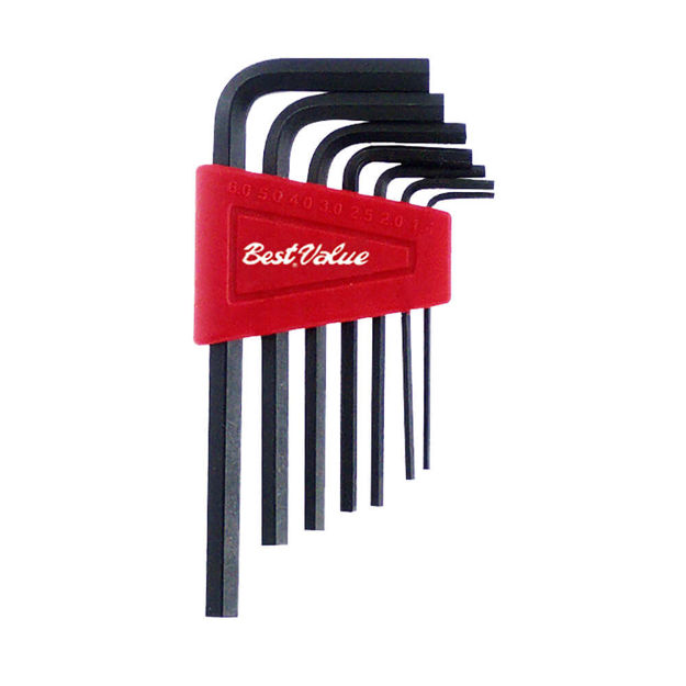 Imagen de Jgo de llave allen métalica 7pz 1.5mm a 6mm