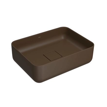 Imagen de Bacha de apoyo rectangular 40x30 cm Marrón mate Deca