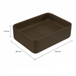 Imagen de Bacha de apoyo rectangular 40x30 cm Marrón mate Deca