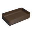 Imagen de Bacha de apoyo rectangular 50x30 cm Marrón mate Deca