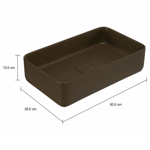 Imagen de Bacha de apoyo rectangular 50x30 cm Marrón mate Deca