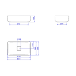 Imagen de Bacha de apoyo rectangular 50x30 cm verde Pistacho Deca