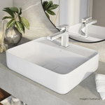 Imagen de Bacha de apoyo rectangular 50x40 cm c/mesa blanco Deca