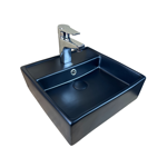 Imagen de Mueble de baño Suspendido  Alice Negro 100cm  con Bacha de Loza