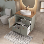 Imagen de Mueble de baño de Pie Julia Verde con Catedral 78cm sin bacha