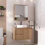 Imagen de Mueble de baño suspendido Nicole catedral 78cm con Bacha de Loza