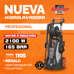 Imagen de Hidrolavadora 2100w induccion 110s