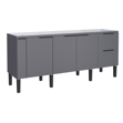 Imagen de Mueble bajo mesada cocina Cisne 200cm gris Cozimax