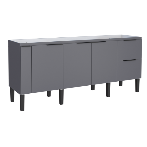 Imagen de Mueble bajo mesada cocina Cisne 200cm gris Cozimax