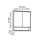 Imagen de Botiquín Mariana Grigio con Catedral 65cm