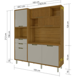 Imagen de Mueble de cocina Kit Loft Off White 6 Puertas 2 cajones