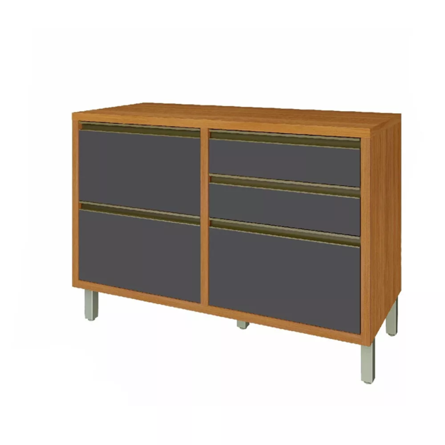 Imagen de Bajo mesada Baronesa 120 cm 4 cajones Grafito