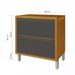 Imagen de Bajo mesada Baronesa 80cm 1 puerta 1 cajón Gris