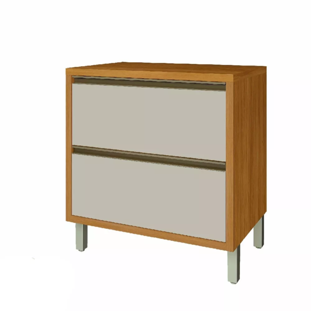 Imagen de Bajo mesada Baronesa Off White 80cm 1 puerta 1 cajón