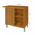 Imagen de Bajo mesada Baronesa esquinero Grafito 93x52