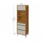 Imagen de Armario Baronesa 1 puertas 3 cajones Off White