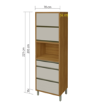 Imagen de Armario Baronesa 2 puertas 3 cajones Off White