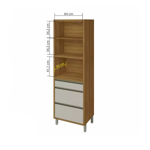 Imagen de Armario Baronesa 2 puertas 3 cajones Off White