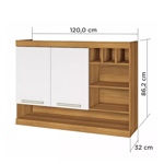 Imagen de Aéreo Burguesa 120 Blanco 2 Puertas y bodega