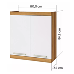 Imagen de Aéreo Burguesa 80 cm Blanco 2 Puertas