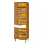 Imagen de Armario Burguesa blanco 70cm 4 puertas 1 cajón