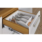 Imagen de Bajo mesada Burguesa 120cm blanco 2 puertas 3 cajones