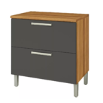 Imagen de Bajo mesada Burguesa Gris 80cm 1 puerta 1 cajón