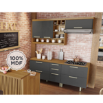 Imagen de Bajo mesada Burguesa Gris 80cm 1 puerta 1 cajón