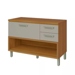 Imagen de Bajo mesada Princesa 120 cm 1 puerta 2 cajon Off White