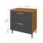 Imagen de Bajo mesada Princesa 80cm 1 puerta 1 cajón Gris