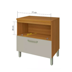 Imagen de Bajo mesada Princesa 80cm 1 puerta 1 cajón Off White