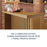 Imagen de Barra Isla desayunador 120 cm MDF Freijo