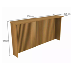 Imagen de Barra Isla desayunador 200 cm MDF Freijo