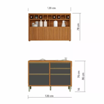 Imagen de Kit Mueble de cocina Baronesa grafito 120 cm
