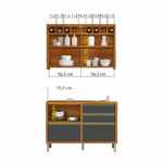 Imagen de Kit Mueble de cocina Baronesa grafito 120 cm