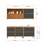 Imagen de Kit Mueble de cocina Baronesa grafito 200