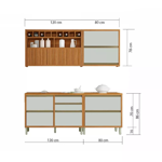 Imagen de Kit Mueble de cocina Baronesa off white 200 cm