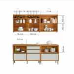 Imagen de Kit Mueble de cocina Baronesa off white 200 cm