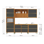 Imagen de Kit Mueble de cocina Baronesa grafito 270 cm