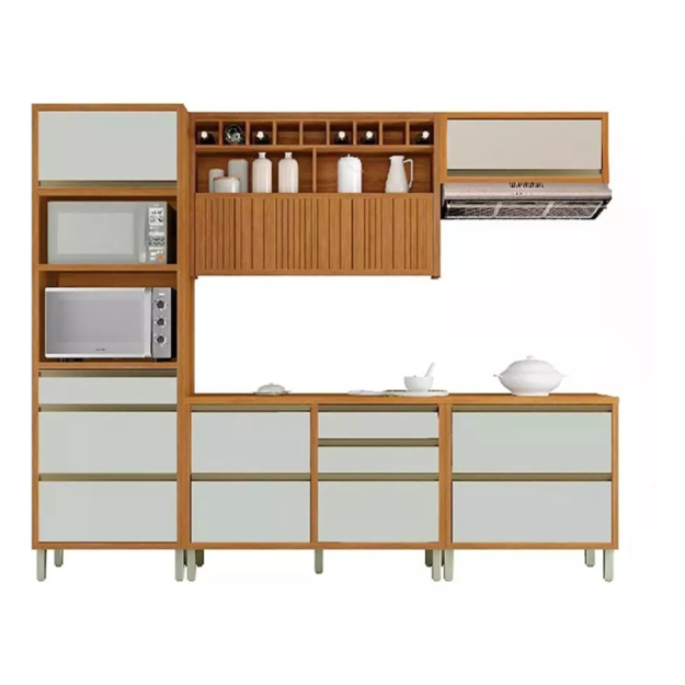 Imagen de Kit Mueble de cocina Baronesa off white 270 Armario c/ 2 nichos
