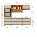 Imagen de Kit Mueble de cocina Baronesa off white 270 Armario c/ 2 nichos